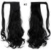 iLUU 18 Inch Curly Wavy Ponytail Extension 100g Heat Resistent Friendly Fiber Synthetic Wrap Around Ponytail Natural Black Color Magic Paste Ponytail Clip in Hairpiece Ponytail Extensions (2#) #2-natural brown - Buy Online on GoSupps.com