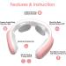 Electric Pulse Cordless Neck Massager with Heat - 3 Modes, 15 Levels - Pain Relief & Relaxation at Home, Office, Travel - Pink - Buy Online on GoSupps.com