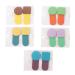 FRCOLOR 5 Pairs geometric hairpin hair clips snap square hair snap hair barrettes geometric hair clips glitter snap hair clips girl bang clips rhinestone hair side clip resin round child