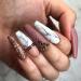 Xerling Bling Glitter Rhinestones Press on Nails with Charms Long Coffin Nails Tips False Nails with Designs for Women Girls Fake Nails Kit for Nails Art 24Pcs (Pattern B)
