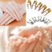 10 PCS Nail Forms Aluminum Nail Art Forms Tips Reusable Nail Extension Guide Protector Nail Accessories Manicure Tool for Acrylic UV Gel French Nail Art Salon Home Use - Buy Online on GoSupps.com