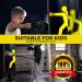 Rixi Ninja Kids Punching Bag Set | 63 inch Inflatable Black-Yellow Punching Bag for 3-12 Years Old | Includes Boxing Gloves and Air Pump - Buy Online on GoSupps.com