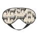 SSIMOO Cute Sheep Lamb Print Ultra-Soft Light-Blocking Eye Mask for Optimal Comfort and Restful Sleep Black