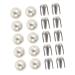 STOBOK Faux Pearls 150 Sets Embellishment Materials Studs Nail Fashion Clothing Handmade Four Rivets Design Buttons of