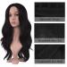 Buy Fine Long Curly Wig - 55 cm Black Middle Part Synthetic Wavy Wig for Women | Perfect for Parties & Daily Wear - Buy Online on GoSupps.com