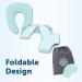 Folding Travel Potty Seat for Boys and Girls - Round & Oval Toilet Fit | Non-Slip Suction Cups | Free Travel Bag - Aqua - Buy Online on GoSupps.com