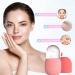 Joyeee Silicone Ice Face Roller for Skin Care - Reduce Puffiness, Shrink Pores, and Improve Elasticity | Striped Pink - Buy Online on GoSupps.com
