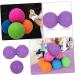Gleavi 6 STK Yoga Ball Set - Self-Massage Peanut Roll & Fascia Ball for Fitness - Violet Lacrosse Massage Balls (12.1x6.1CM) - International Shipping Available - Buy Online on GoSupps.com