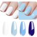 Vishine Gel Nail Polish Set - 4 Colors Sky Blue Collection Spring Summer White Baby Blue Sapphire Blue Nail Gel Nail Art Long-lasting Salon DIY Manicure 8ml C022 Set C022 - Buy Online on GoSupps.com