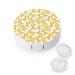 Gold Ribbon to Childhood Cancer Awareness Round Case For Contact Lens Kit Storage Box with Mirror Printed
