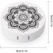 Mandala Flower Round Contact Lens Case | Portable Lens Holder with Mirror | Cute Storage Box for Travel - Buy Online on GoSupps.com