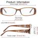Buy 2 Pairs Rectangular Bifocal Reading Glasses for Women Designer Laser Flower Frame with Spring Hinge | Black & Brown 2.0x - Buy Online on GoSupps.com