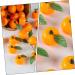 TOPBATHY 50pcs Simulated Mini Sugar Orange Ornament with Leaves Desktop Fake Fruit Decor Scene Adornment Birthday Decoration for Girl False Orange Decor Toddler Plastic Household - Buy Online on GoSupps.com