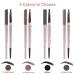TurritopsisD Dual-Ended Waterproof Eyebrow Pencil - Dark Brown | Retractable, Long-Lasting Brow Makeup with Trimmer - Buy Online on GoSupps.com