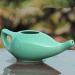 Porcelain Ceramic Neti Pot for Nasal Cleansing in Turquoise Color | Leak Proof, Durable Design | Natural Sinus Infection Relief with 10 Neti Salt Sachets - Buy Online on GoSupps.com