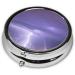 Lightning Storm Round Pill Box | 3-Compartment Portable Organizer for Travel & Purse - Buy Online on GoSupps.com