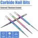 Mesee 30 Pieces Nail Drill Bits Set Tungsten Carbide Electric Nail Files Colored Titanium Coated Drill Bit Burrs for Acrylic Gel Manicure Pedicure Nails Polish Cuticle Removal - Buy Online on GoSupps.com