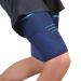 Ruilala compression thigh bandage men and women ventilation thigh support with non -slip silicone for muscle fiber tear muscle pollution injury recovery sport 2 pieces (blue XL) XL blue