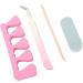 Stainless Steel Nail Tweezers Dead Skin Removal Wood Stick Nail Art Manicure Tools 2 Sets for Professionals for Nail Salon - Buy Online on GoSupps.com