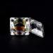 Alexnailart Nail Art Glass Dappen Dish Symphony Crystal Cup Acrylic Liquid Powder Holder with Lid Manicure Tool (Square)