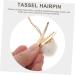 FRCOLOR 1 pair fringe clip womens hair accessories wedding hair barrettes wedding hair accessory shiny pearl hairpin crystal hair barrettes hair clip girl alloy Plush white China - Buy Online on GoSupps.com