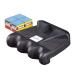 GAMESUN 3 Holes Cue Holder, Weighted Pool cue Holder with 4pcs chalks, cue Sticks Holder