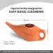 Core Asana Ceramic Jal Neti Pot - Non-Metallic Comfortable Grip for Sinus Congestion | Yoga Neti Pot in Amber - Natural Relief - Buy Online on GoSupps.com