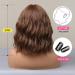 OUFEI Brown Curly Wig with Bangs - Short Wavy Synthetic Hair Heat Resistant for Daily Wear and Cosplay - 13in - Buy Online on GoSupps.com