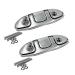 OSTARE Boat Folding Cleats Stainless Steel,4.5" Flip up Dock Cleat Flush Mount Deck Cleat 2pcs