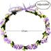 Flower Crown Flower Girl Hair Accessories Festival Accessories Hen Party Accessories Flower Headband with Ribbon for Women or Girls (Purple) - Buy Online on GoSupps.com