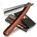 Xuan FENG Zambian Bloodwood Folding Razor Tempered Steel High Hardness Sharp Straight Razor for Men