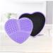 Heart-Shaped Purple Silicone Makeup Brush Cleaning Mat | Dry & Easy Brush Care | International Shipping - Buy Online on GoSupps.com