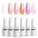 Vishine Gel Nail Polish Kit - 6 Colors White Nudes Pink Peach | UV Gel Manicure Set for All Seasons - Buy Online on GoSupps.com