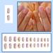 24 Pcs French Press Fake Nails - Cute Smiley Face Design Oval Stick-On Acrylic Nails for Women & Girls | International Shipping Available - Buy Online on GoSupps.com