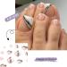SINLOV Pink Square Fake Toenails Shiny Crystal Print on False Toe Nails Short Full Cover False Artificial Toenails Nails for Women and Girls  - Buy Online on GoSupps.com