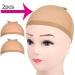 2 Pack Nude Stretchy Nylon Wig Caps for Women - Perfect for Lace Front Wigs - Buy Online on GoSupps.com