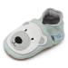 Dotty Fish Soft Leather Baby Shoes for Boys. Toddler Shoes. Non Slip. Animal Designs for Boys and Girls. 0-6 Months - 4-5 Years 2-3 Years Ice Blue Polar Bear
