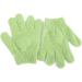 OUNONA 2 Pack Exfoliating Gloves for Body Scrub - 100% Natural Green Scrub Mitts for Smooth Skin - International Shipping Available - Buy Online on GoSupps.com