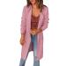Gefomuofe Women's Long Sleeve Classic Blouses Cardigan with Buttons Long Sleeve Lightweight Cardigan Elegant Shoulder Jacket Top Casual Sweater Elegant Shoulder Jacket Top Casual Top Pink XXL