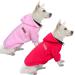 Hualisiji dog sweater christmas dog hoodie dogs sweatshirt chihuahua sweater warm and light with a soft texture easy to wear and light colors (M pink+red) m 2PCs pink+red