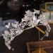 HEALLILY Baroque Crystal Butterfly Flower Tiara Crown - Bridal Headband for Women in Silver - Buy Online on GoSupps.com