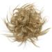 Fashion Tousled Hair Extensions Hairpiece Scrunchie Straight Elastic updo Scrunchy BUN Brown Blonde Instant Ponytail wig Hairdo Ash Blonde - Buy Online on GoSupps.com