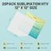 HTVRONT Clear Sublimation Vinyl 20 Pack 12 X 12 Matte HTV for Cotton Fabric - Dye Sublimation Transfer for Light-Colored T-Shirts - Buy Online on GoSupps.com