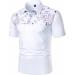 Men's Dry Fit Fashion Polo Shirt - Short Sleeve Collared T-Shirt - Color Block Sports Golf Polo - Z01 White - Size Large - Buy Online on GoSupps.com