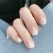 U-K Durable Artificial Nails Coffin False Nails Fake Fingernails Gradient Acrylic Stick On Nails 24 Pieces for Women and Girls (White Short) - Buy Online on GoSupps.com