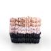 6 Pcs Silk Skinnie Scrunchies Set in Black, Pink, and Nude | Soft & Comfortable Hair Accessories for Women and Girls - Frizz Prevention and Ponytail Holders - Buy Online on GoSupps.com