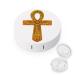 Egyptian Symbol Round Case For Contact Lens Kit Storage Box with Mirror Printed