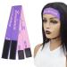 2 PCS Adjustable Lace Melting Band for Wig Edge Elastic Band for Lace Frontal Melt Edge Wrap Edge laying Scarf  Wig Bands with Velcr Hair Wrap Strips Non Slip  Wig Band Lace Band (2 Count-purple) 2 Count (Pack of 1) Purp...
