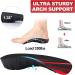 330+ lbs Plantar Fasciitis Insoles - High Arch Support Orthotic Inserts for Men & Women - Heel Pain Relief - Heavy Duty Support for Walking & Running - Black/Red - Size L (Men's 9-11, Women's 10-12) - Buy Online on GoSupps.com