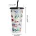 Football & Flag Straw Cup with Lid Reusable Plastic-Tumblers Travel Coffee Mug Color-Changing Water Drinking Bottle Red - Buy Online on GoSupps.com